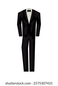 wedding groom tuxedo isolated design