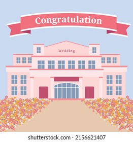 Wedding Hall And Wedding Card Illustration