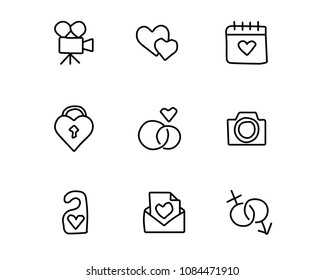 wedding hand drawn icon set design illustration, hand drawn style design, designed web and app