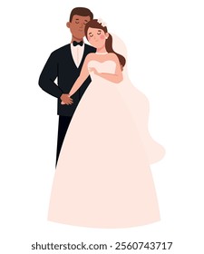 wedding happy couple icon isolated