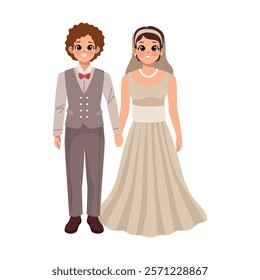 wedding happy couple icon isolated