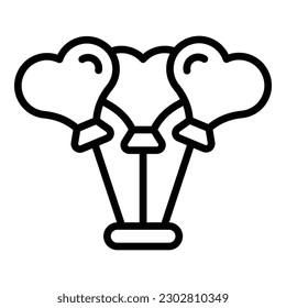 Wedding heart balloon icon outline vector. Event service. Ceremony party