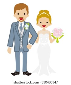 Wedding -Heterosexual Couple -Updo hair Bride