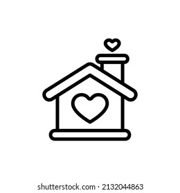 Wedding House Icon Isolated Wedding Outline Stock Vector (Royalty Free ...