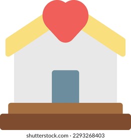 wedding house Vector illustration on a transparent background.Premium quality symbols. Line Color vector icon for concept and graphic design.