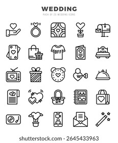 Wedding Icon Bundle 25 Icons for Websites and Apps