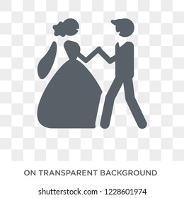 Wedding icon. Wedding design concept from Wedding and love collection. Simple element vector illustration on transparent background.