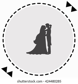 Wedding icon Flat Design. Isolated Illustration.