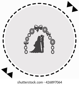 Wedding icon Flat Design. Isolated Illustration.