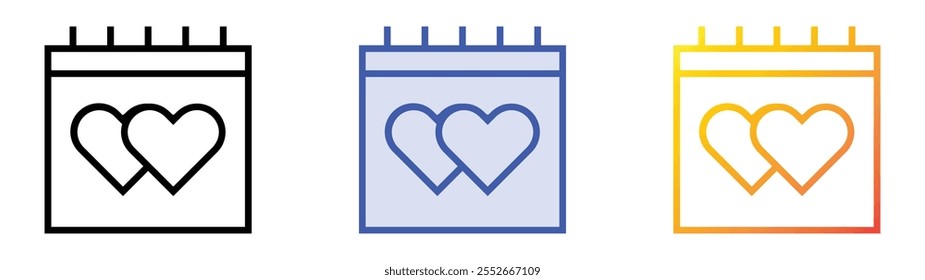 wedding icon. Linear, Blue Fill and Gradient Style Design Isolated On White Background