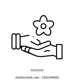 wedding icon. Linear style sign isolated on white background. Vector illustration