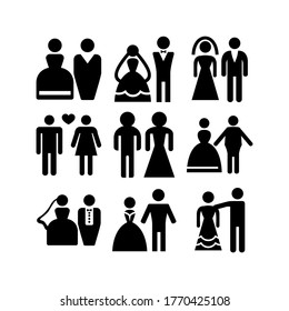 wedding icon or logo isolated sign symbol vector illustration - Collection of high quality black style vector icons
