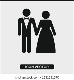 wedding icon on the image of a man and a woman