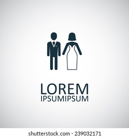 wedding icon on white background 