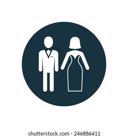 wedding icon on white background 