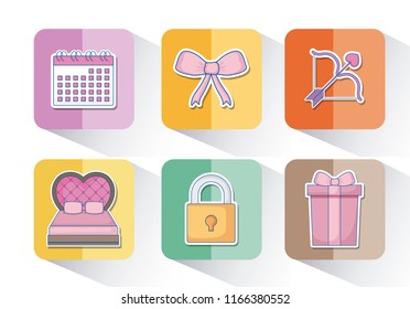 wedding icon set