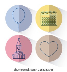 wedding icon set