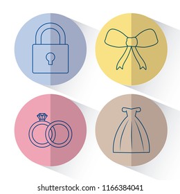 wedding icon set