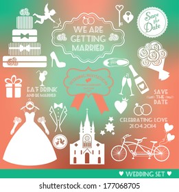 Wedding icon set