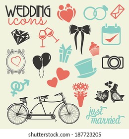 Wedding icon set