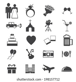 Wedding icon set