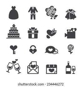 wedding icon set