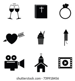 wedding icon set
