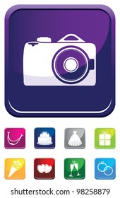 wedding icon set