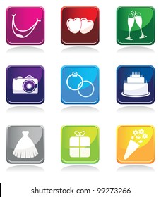wedding icon set