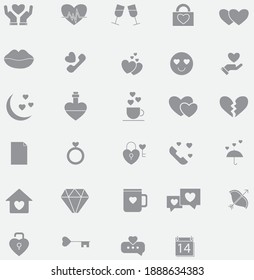 wedding icon set - Editable  illustration