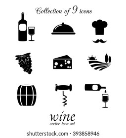 Wedding icon set. Vector illustration.