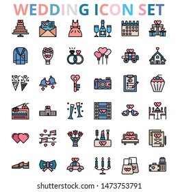 Wedding Icon Set for your creative design