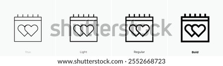 wedding icon. Thin, Light Regular And Bold style design isolated on white background