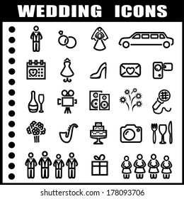 Wedding icons 