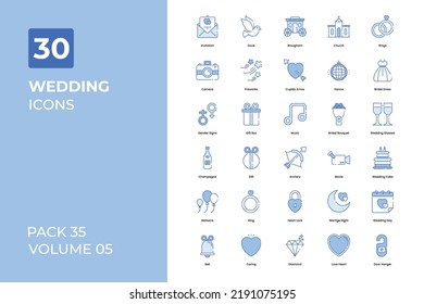 Wedding icons collection. Set contains such Icons as and more