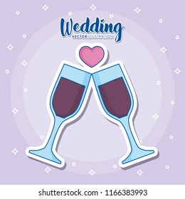 Wedding icons design