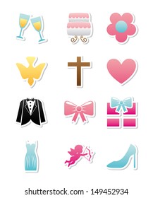 wedding icons over white background vector illustration 