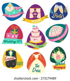 Wedding icons set