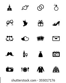 Wedding icons set