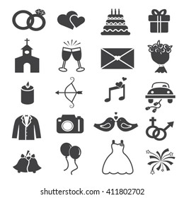 Wedding Icons Set