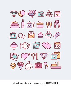 Wedding Icons Set