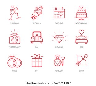 Wedding Icons Set