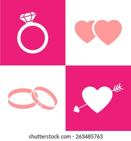 wedding icons set great for any use. Vector EPS10.