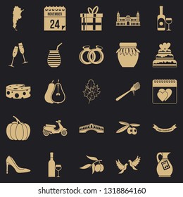 Wedding icons set. Simple set of 25 wedding vector icons for web for any design