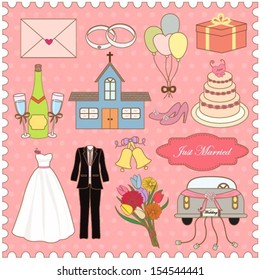 Wedding Icons Vector Collection