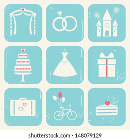 Wedding Icons Vintage Style