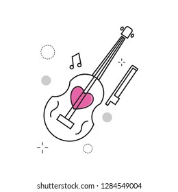 Wedding Icons Violin Love.jpg with Outline Filled Style
