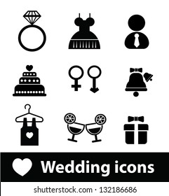 Wedding icons,vector