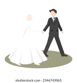 Elemento de elemento de icono de vector de ilustración de casamiento