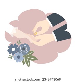 Wedding illustratio vector icon asset element